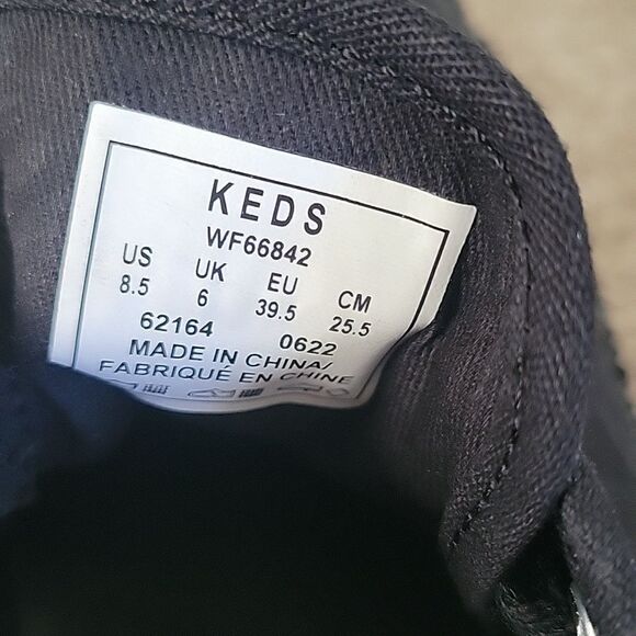Black dazzle keds platform tennis shoes sneakers 8.5 - Picture 9 of 9